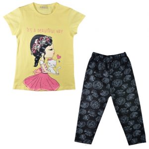 ست تیشرت و شلوار دخترانه نیروان کد 1714 -4 - تصویر 1