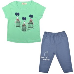 ست تیشرت و شلوار دخترانه کد 1771 -2 - تصویر 1